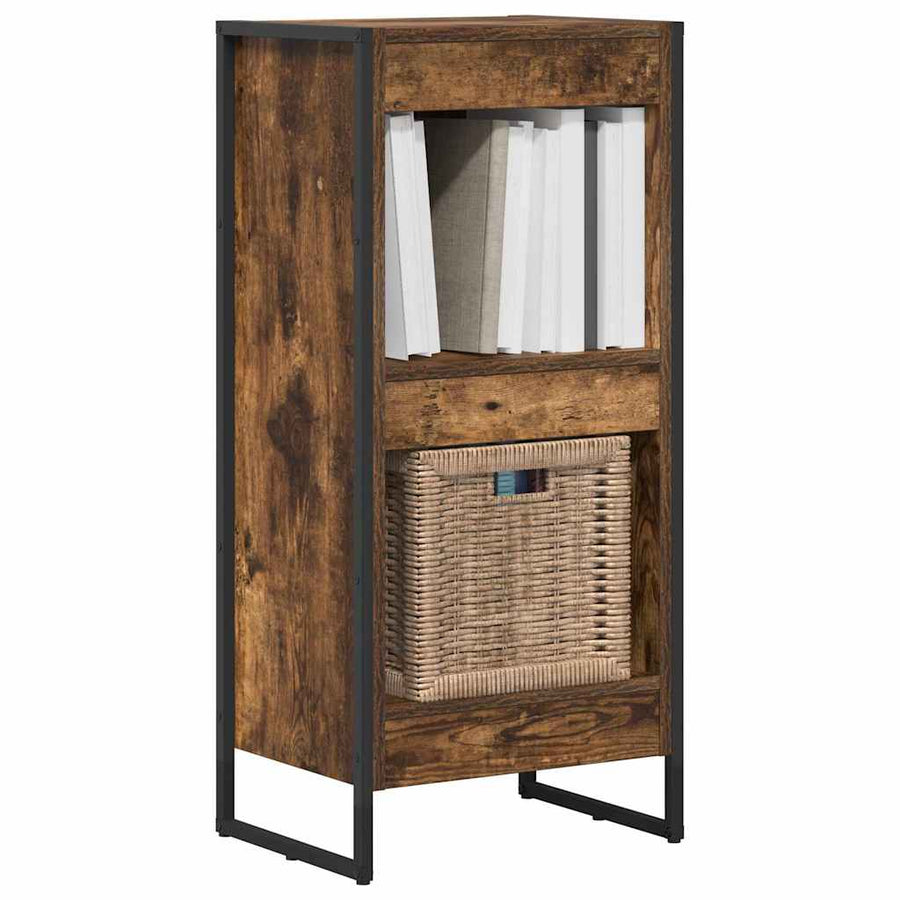 Boekenkast Rook Eik 80 x 30 x 155 cm Bewerkt hout