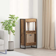 Boekenkast 80x30x155 cm bewerkt hout