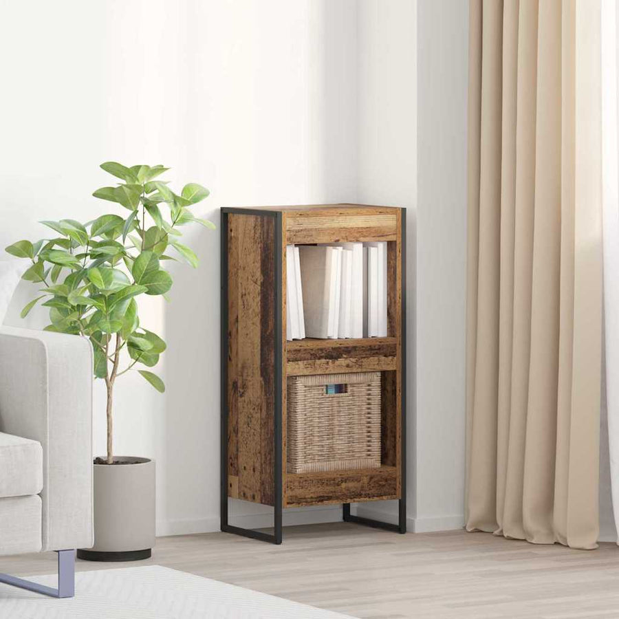 Boekenkast Oud Hout 80 x 30 x 155 cm Bewerkt hout