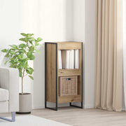 Boekenkast bewerkt hout 80x30x155 cm ambachtelijk eiken