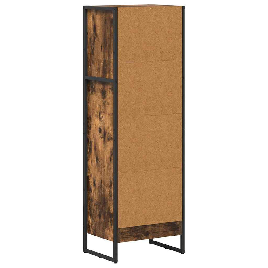 Boekenkast Rook Eik 80 x 30 x 155 cm Bewerkt hout