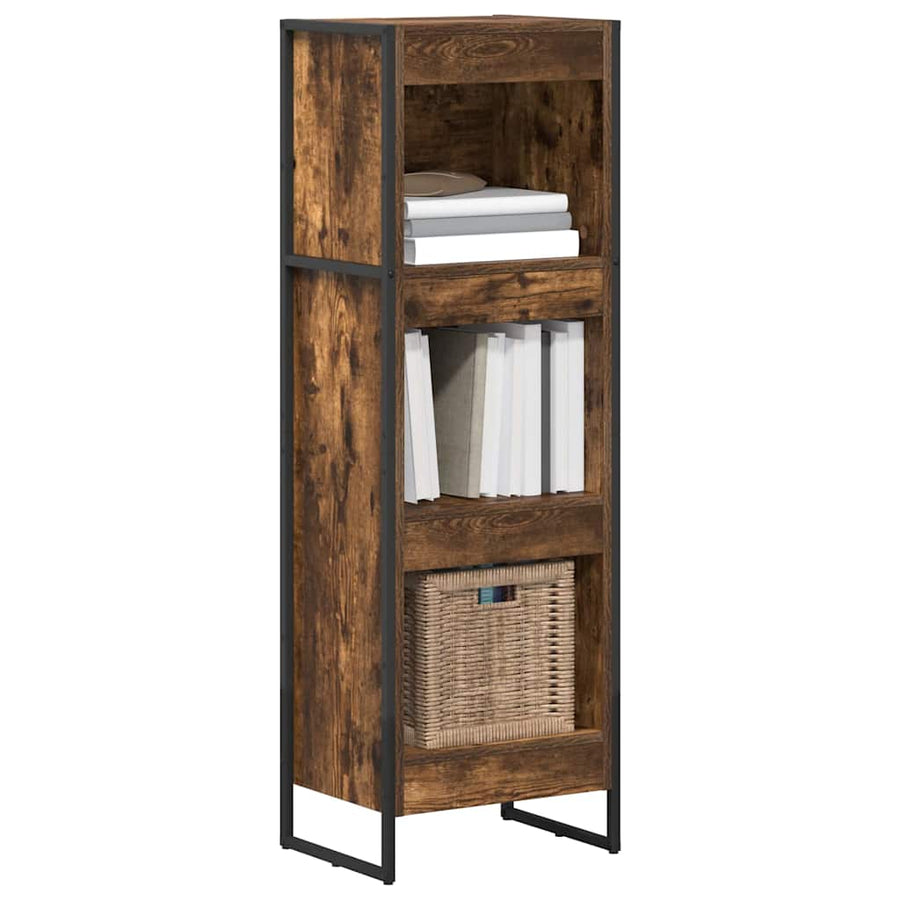Boekenkast Rook Eik 80 x 30 x 155 cm Bewerkt hout