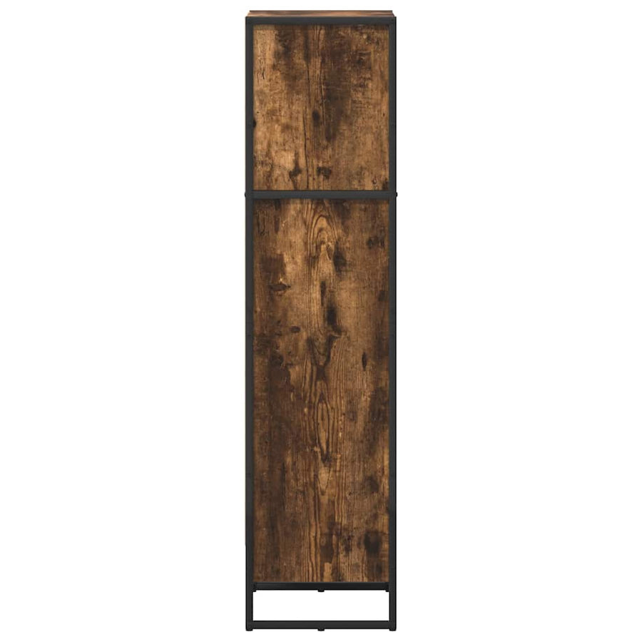 Boekenkast Rook Eik 80 x 30 x 155 cm Bewerkt hout