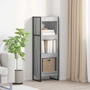 Boekenkast 80x30x121 cm bewerkt hout Grijs Sonoma