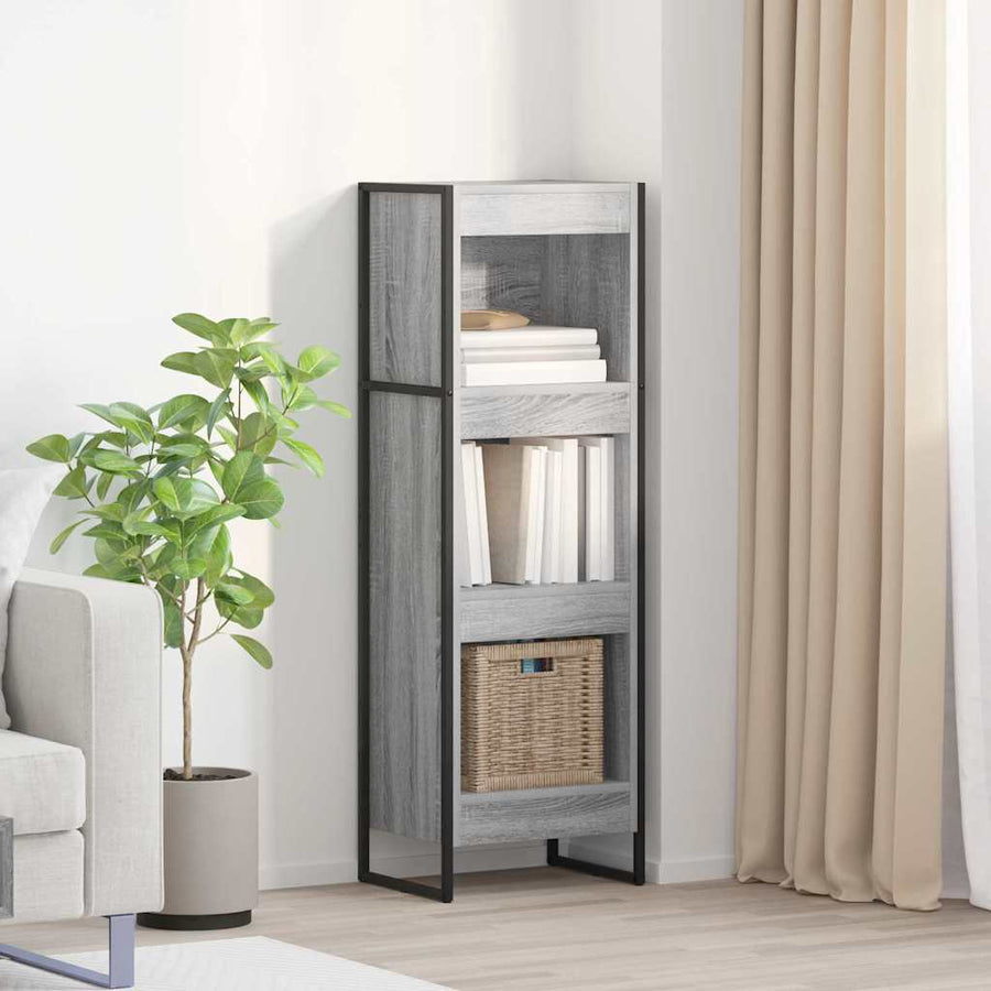 Boekenkast Grijs Sonoma 80 x 30 x 155 cm Bewerkt hout