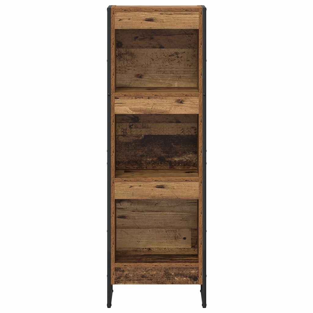 Boekenkast Oud Hout 80 x 30 x 155 cm Bewerkt hout