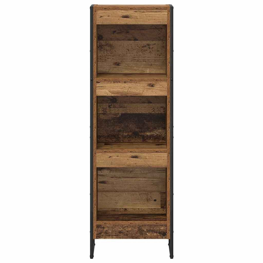 Boekenkast Oud Hout 80 x 30 x 155 cm Bewerkt hout