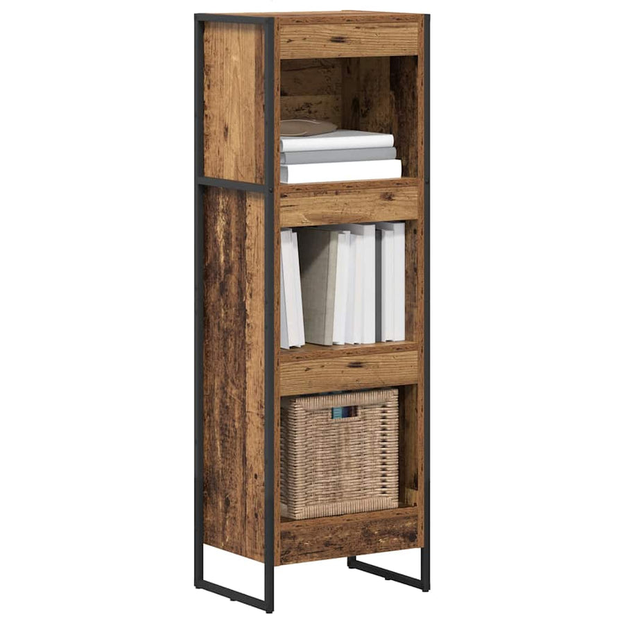 Boekenkast Oud Hout 80 x 30 x 155 cm Bewerkt hout