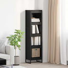 Bookcase Black Oak 80 x 30 x 155 cm Engineered Wood