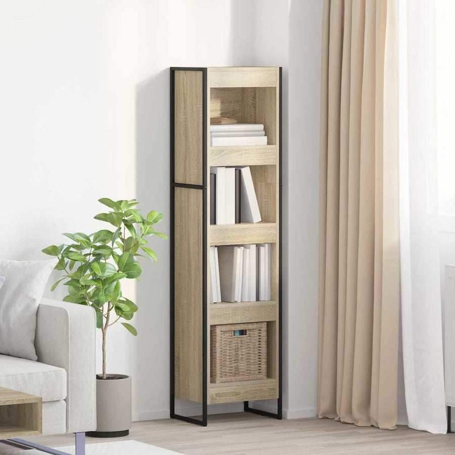 Boekenkast Sonoma 80 x 30 x 155 cm Bewerkt hout