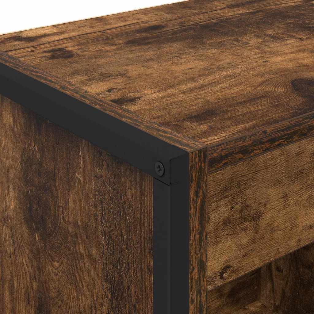 Boekenkast Rook Eik 80 x 30 x 155 cm Bewerkt hout