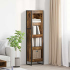 Bookcase Smoked Oak 80 x 30 x 155 cm Engineered wood