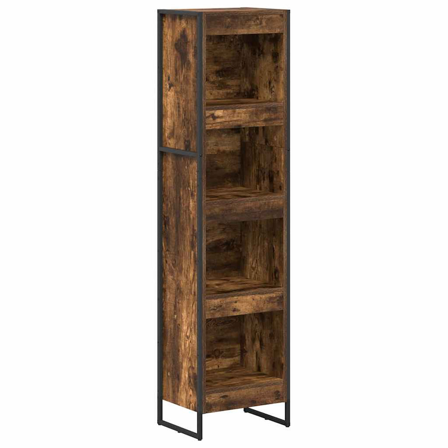 Boekenkast Rook Eik 80 x 30 x 155 cm Bewerkt hout