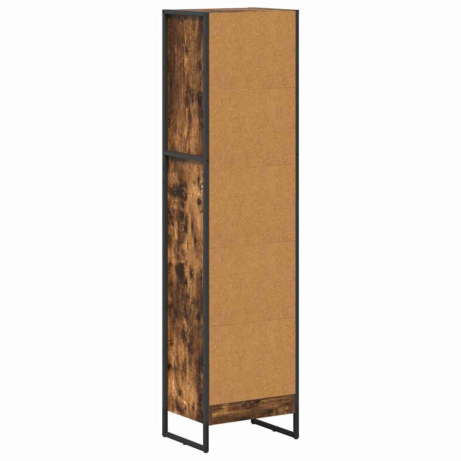 Boekenkast Rook Eik 80 x 30 x 155 cm Bewerkt hout
