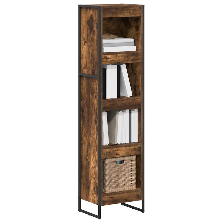 Boekenkast Rook Eik 80 x 30 x 155 cm Bewerkt hout