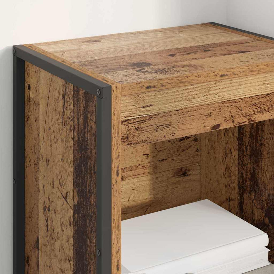 Boekenkast Oud Hout 80 x 30 x 155 cm Bewerkt hout