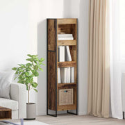 Boekenkast 80x30x155 cm bewerkt hout