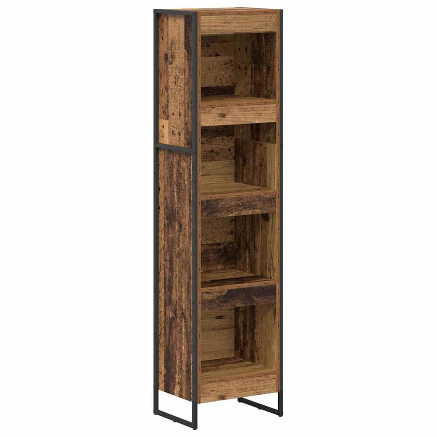 Boekenkast Oud Hout 80 x 30 x 155 cm Bewerkt hout