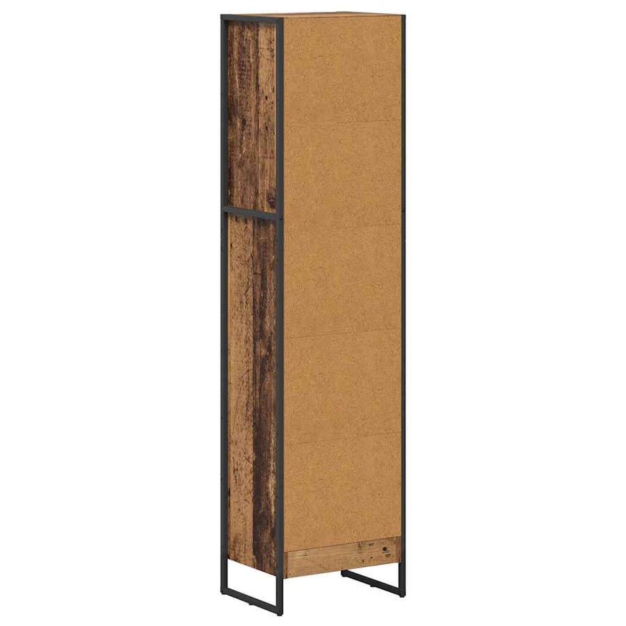 Boekenkast Oud Hout 80 x 30 x 155 cm Bewerkt hout