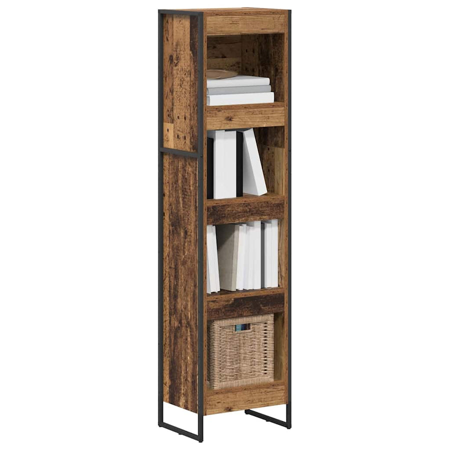 Boekenkast Oud Hout 80 x 30 x 155 cm Bewerkt hout