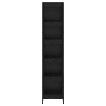 Boekenkast Zwart Eiken 80 x 30 x 155 cm Bewerkt hout