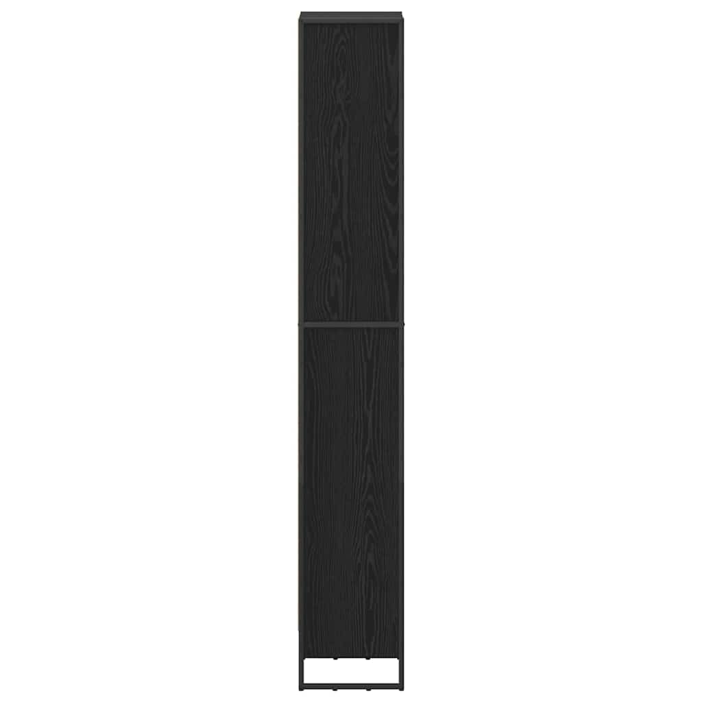 Boekenkast Zwart Eiken 80 x 30 x 155 cm Bewerkt hout