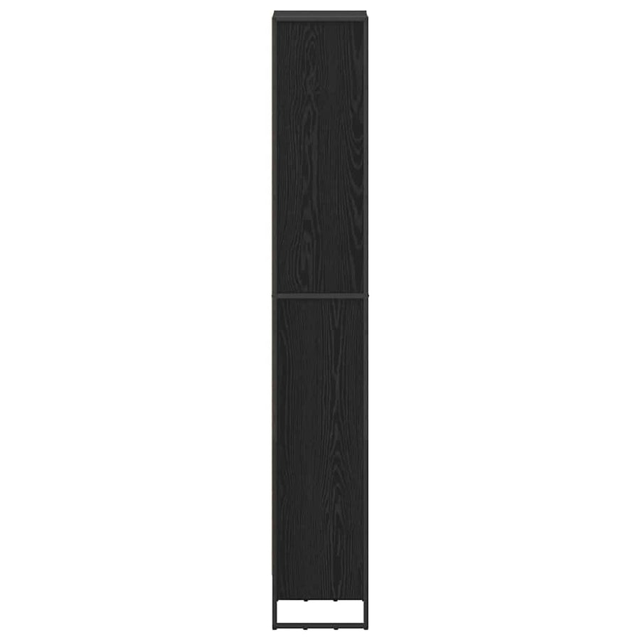 Boekenkast Zwart Eiken 80 x 30 x 155 cm Bewerkt hout