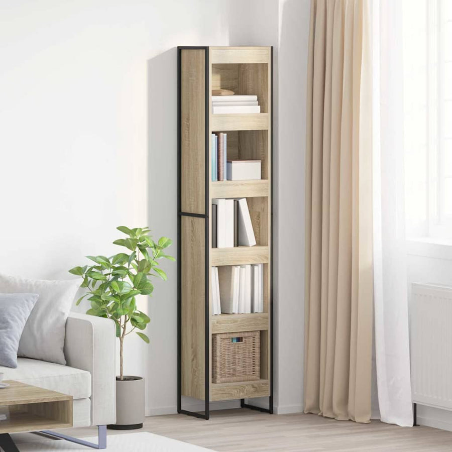 Boekenkast Sonoma 80 x 30 x 155 cm Bewerkt hout