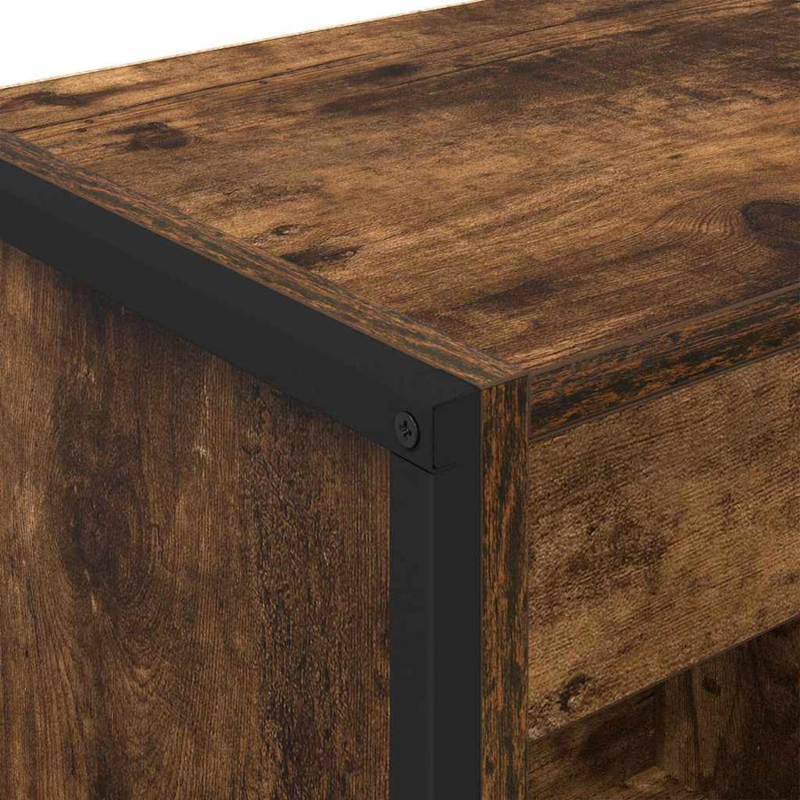 Boekenkast Rook Eik 80 x 30 x 155 cm Bewerkt hout