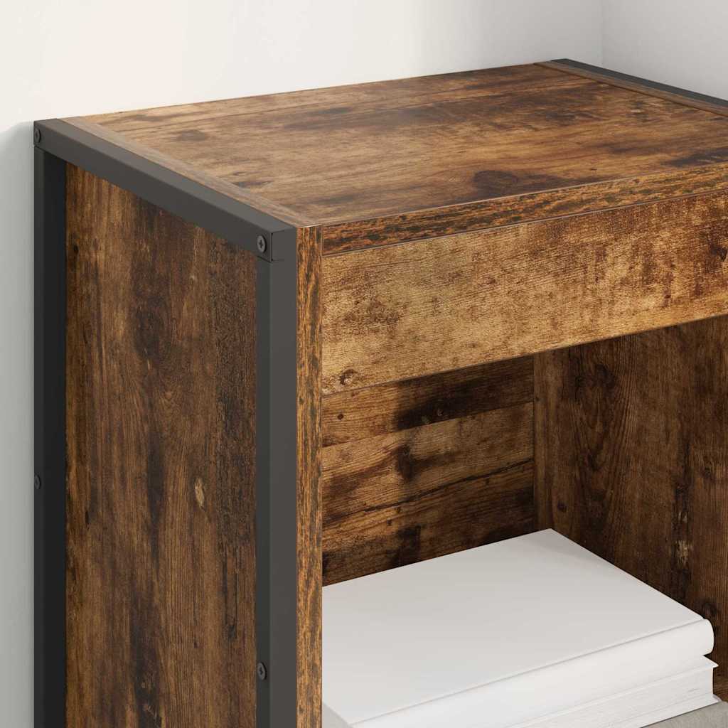 Boekenkast Rook Eik 80 x 30 x 155 cm Bewerkt hout