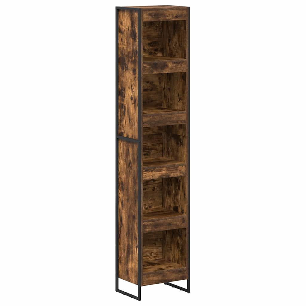 Boekenkast Rook Eik 80 x 30 x 155 cm Bewerkt hout