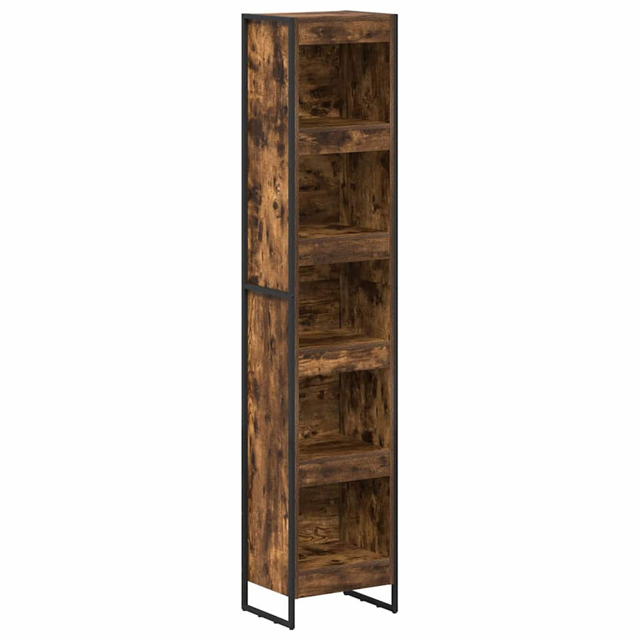 Boekenkast Rook Eik 80 x 30 x 155 cm Bewerkt hout