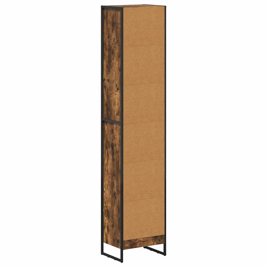 Boekenkast Rook Eik 80 x 30 x 155 cm Bewerkt hout