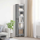 Boekenkast 80x30x155 cm grijs bewerkt hout