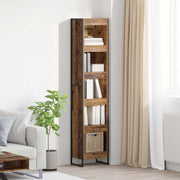 Boekenkast bewerkt hout 80x30x155 cm