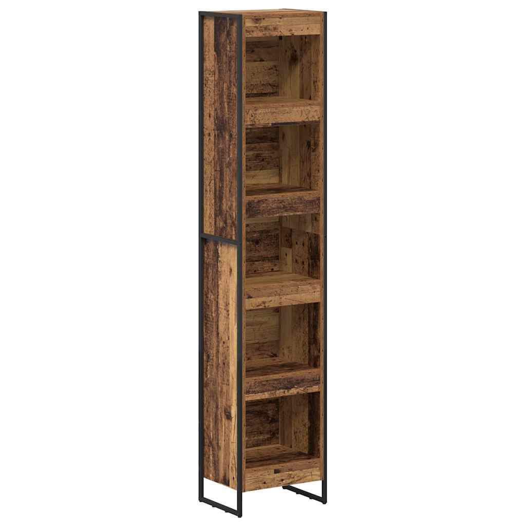 Boekenkast Oud Hout 80 x 30 x 155 cm Bewerkt hout