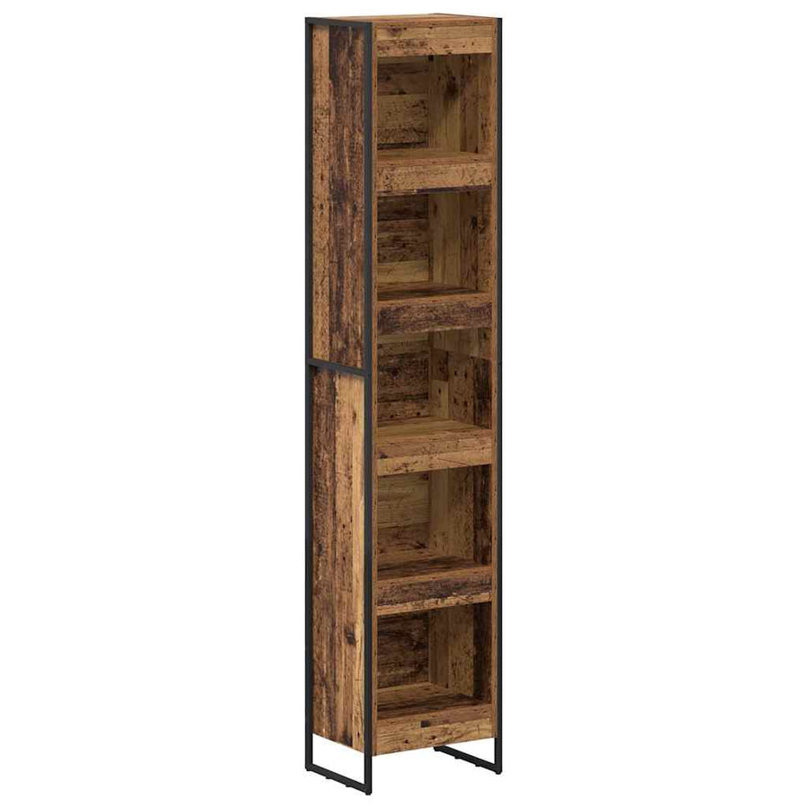 Boekenkast Oud Hout 80 x 30 x 155 cm Bewerkt hout