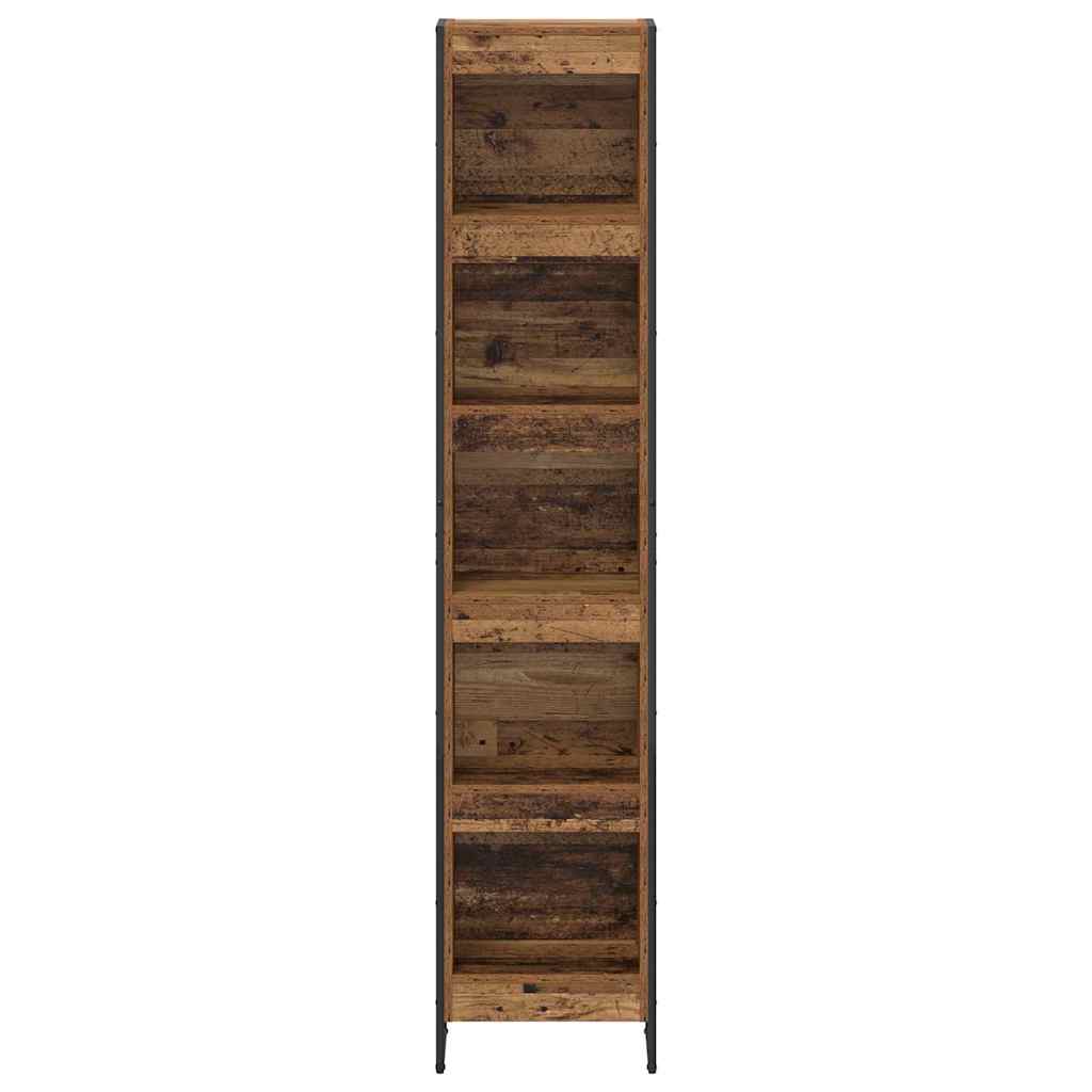 Boekenkast Oud Hout 80 x 30 x 155 cm Bewerkt hout