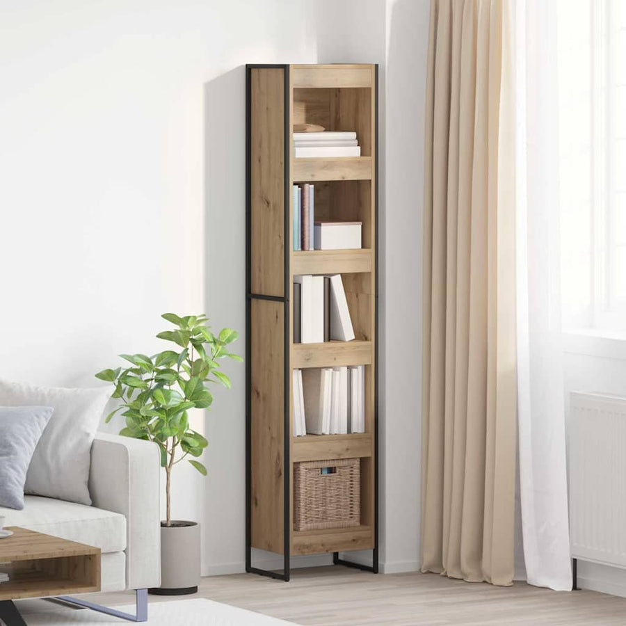 Boekenkast Ambachtelijk eiken 80 x 30 x 155 cm Bewerkt hout