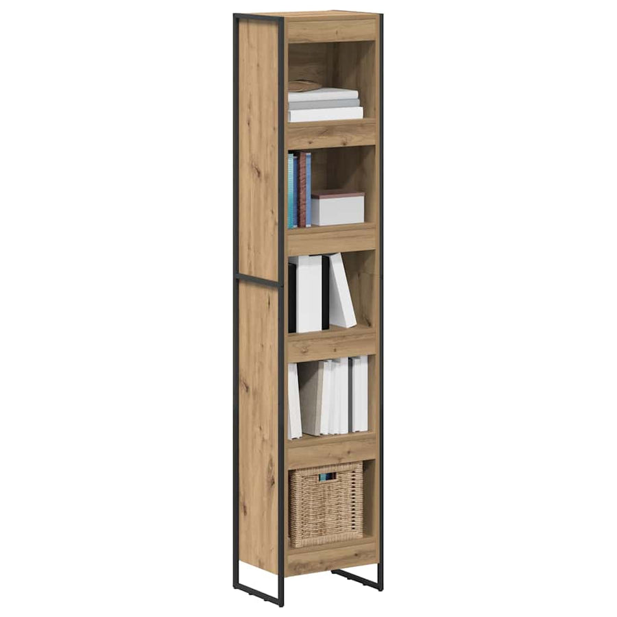 Boekenkast Ambachtelijk eiken 80 x 30 x 155 cm Bewerkt hout