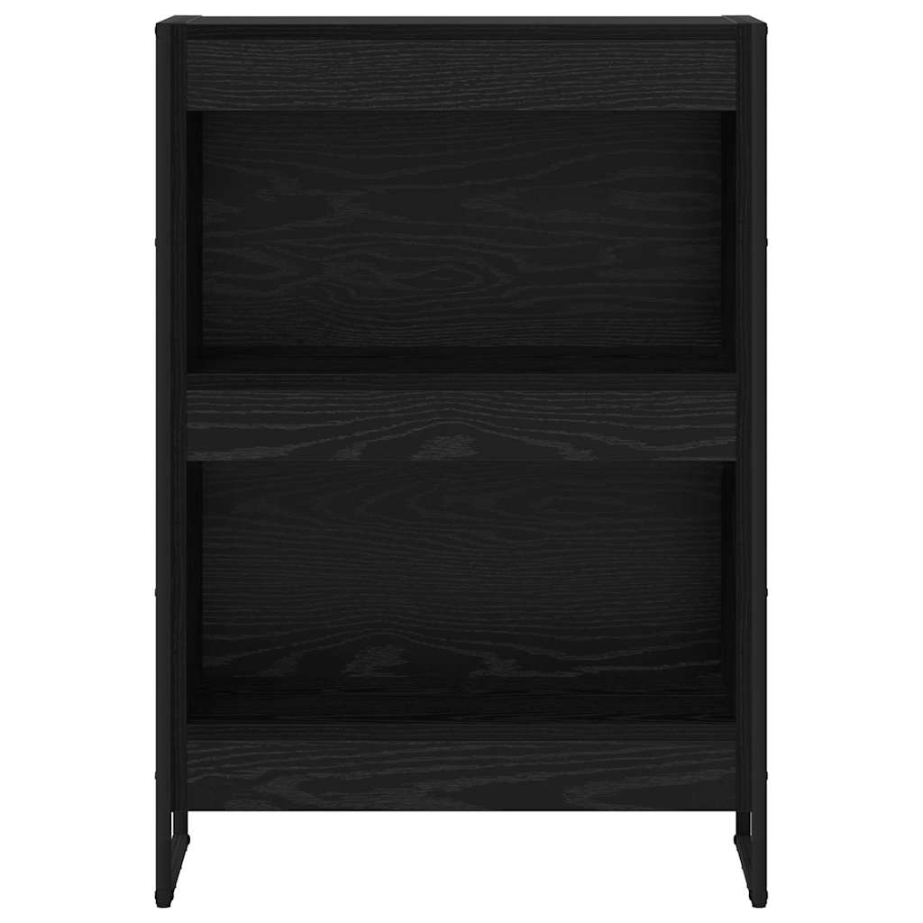 Boekenkast Zwart Eiken 80 x 30 x 155 cm Bewerkt hout
