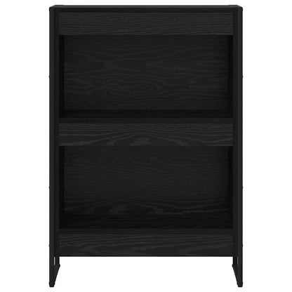 Boekenkast Zwart Eiken 80 x 30 x 155 cm Bewerkt hout