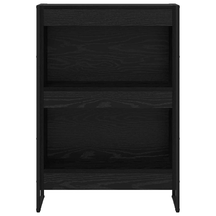 Boekenkast Zwart Eiken 80 x 30 x 155 cm Bewerkt hout