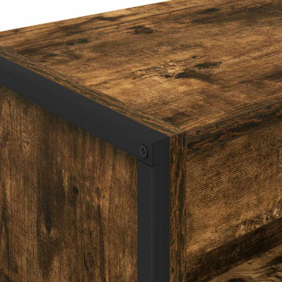 Boekenkast Rook Eik 80 x 30 x 155 cm Bewerkt hout
