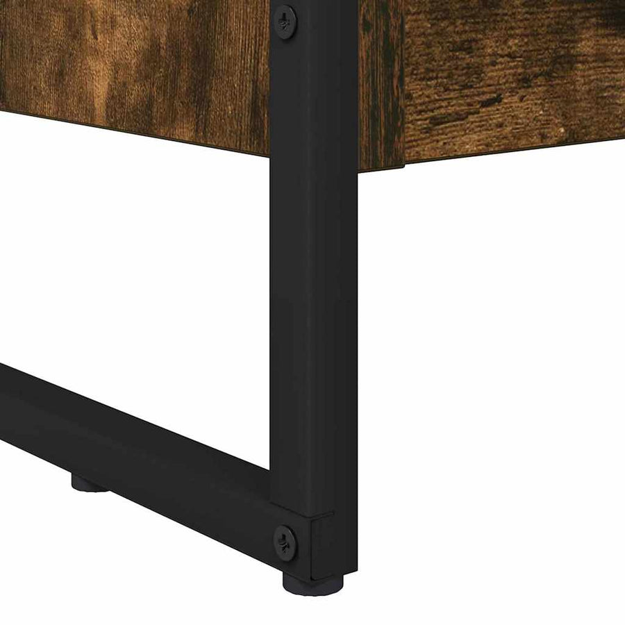 Boekenkast Rook Eik 80 x 30 x 155 cm Bewerkt hout