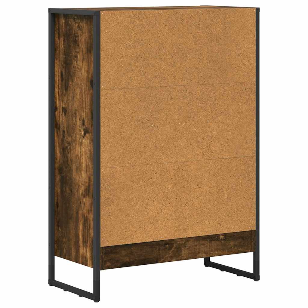 Boekenkast Rook Eik 80 x 30 x 155 cm Bewerkt hout