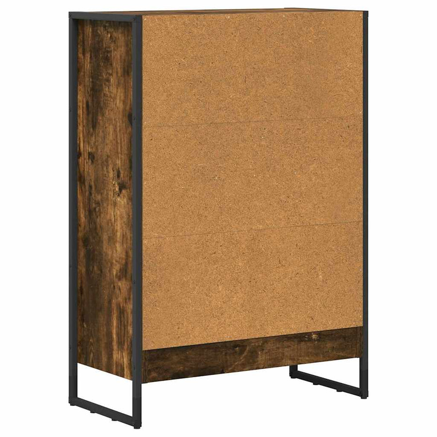 Boekenkast Rook Eik 80 x 30 x 155 cm Bewerkt hout