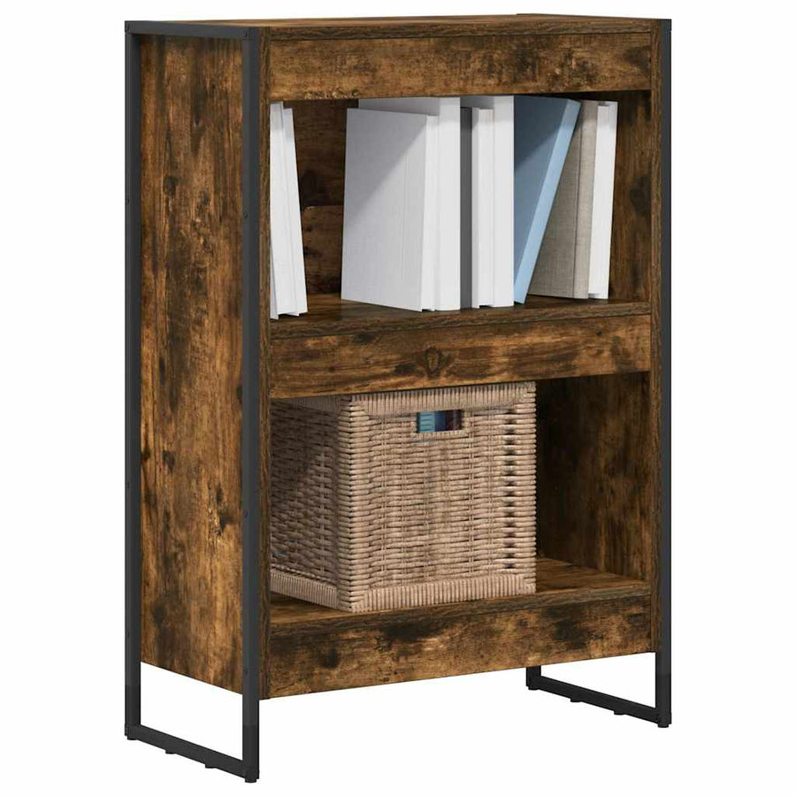 Boekenkast Rook Eik 80 x 30 x 155 cm Bewerkt hout