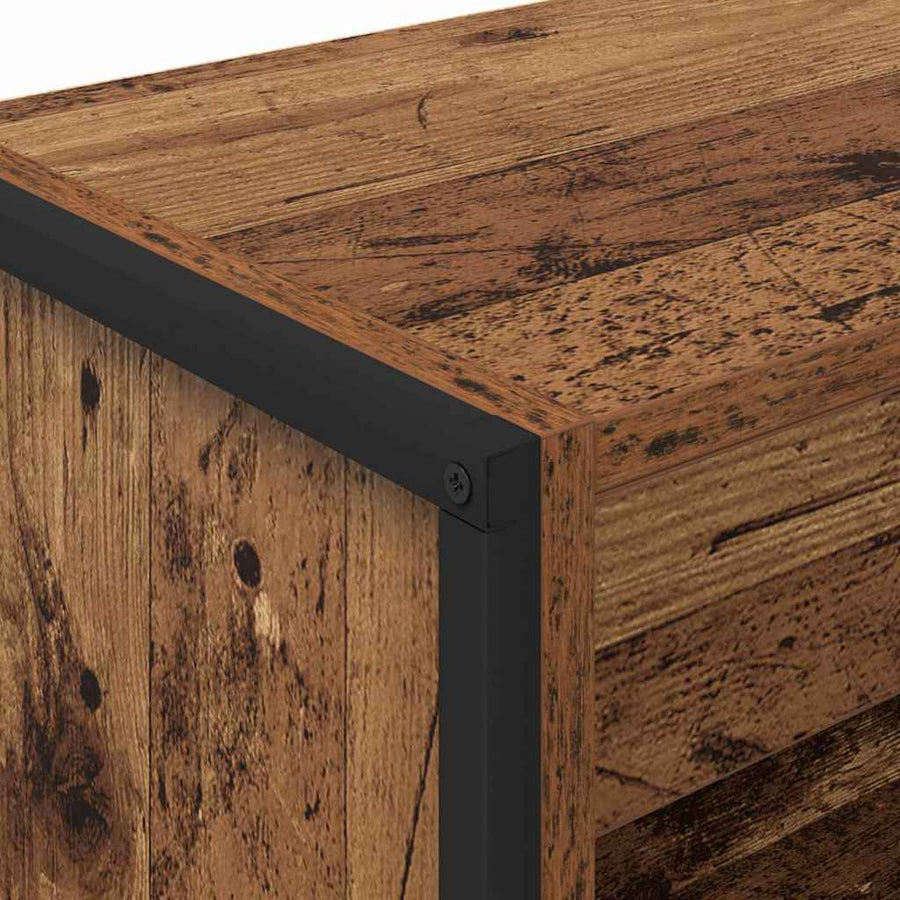 Boekenkast Oud Hout 80 x 30 x 155 cm Bewerkt hout