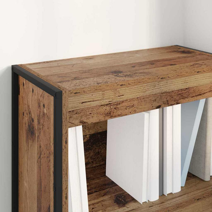 Boekenkast Oud Hout 80 x 30 x 155 cm Bewerkt hout